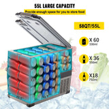 VEVOR 22L 35L 45L 55L Car Refrigerator Mini Fridge Freezer Portable Compressor Cooler 12/24V DC 110-240V Ice Box for Camping