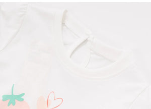 Kids Girls Children‘s Clothing Suits 2024 Summer 100% Combed Cotton t-shirt Leggings Pants Outfits Casual Baby Girl Clothes Sets