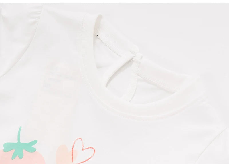 Kids Girls Children‘s Clothing Suits 2024 Summer 100% Combed Cotton t-shirt Leggings Pants Outfits Casual Baby Girl Clothes Sets