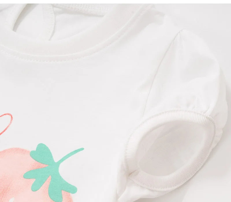 Kids Girls Children‘s Clothing Suits 2024 Summer 100% Combed Cotton t-shirt Leggings Pants Outfits Casual Baby Girl Clothes Sets