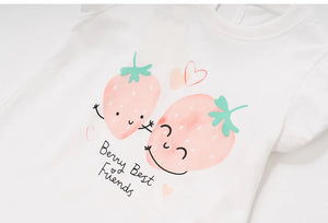 Kids Girls Children‘s Clothing Suits 2024 Summer 100% Combed Cotton t-shirt Leggings Pants Outfits Casual Baby Girl Clothes Sets