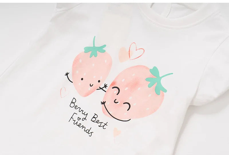 Kids Girls Children‘s Clothing Suits 2024 Summer 100% Combed Cotton t-shirt Leggings Pants Outfits Casual Baby Girl Clothes Sets