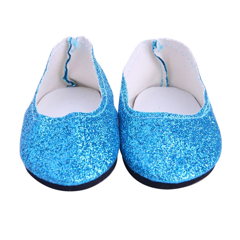 Doll Clothes Aqua Blue Series Disned Elsa Dress Shoes Mermaid Swimsuit For 18Inch American Doll Girl&43Cm Baby New Born Kids Toy