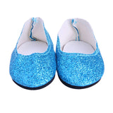 Doll Clothes Aqua Blue Series Disned Elsa Dress Shoes Mermaid Swimsuit For 18Inch American Doll Girl&43Cm Baby New Born Kids Toy