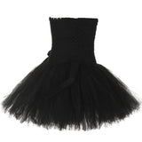Cute Black Cat Tutu Dress Baby Girls Birthday Dresses Toddler Kids Halloween Costumes Children Animal Cosplay Outfit Solid Black - www.sixcolors.us