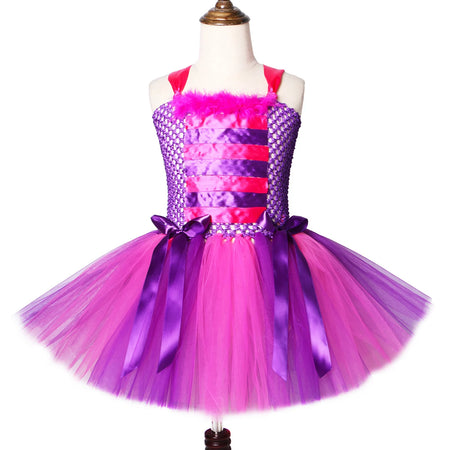 Little Wild Cat Mesh Tutu Dress Kid Girls Halloween Costumes Animal Cosplay Dresses With Headband Princess Birthday Party Outfit - www.sixcolors.us