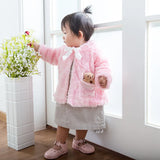 Kawaii Clothes Set Long Sleeve Sweater Shirt Skirt 2 Pcs Clothing Suit Bow Baby Outfits for Kids Girls Boy Clothes Bear Winter B
