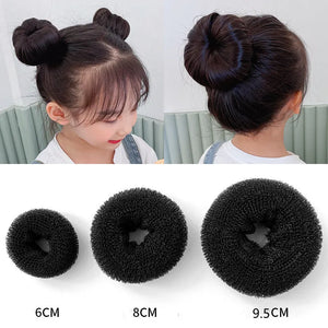 S/M/L Children Donut Bun Maker Hair Bun Styling Tools Headwear Diy Magic Hair Ties For Girls Hot Fashion Kids Black Accessories