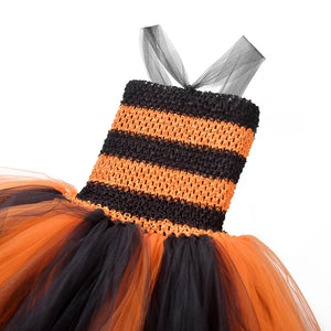 Orange Black Tiger Costumes for Girls Princess Dresses for Teenagers Kids Halloween Christmas Costumes Animal Children Clothes - www.sixcolors.us