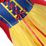 Kids Halloween Party Cosplay Snow White Costume Baby Girl Bow Tangled Ball Gown Clothing Children Wedding Princess Dress 2-12T - www.sixcolors.us