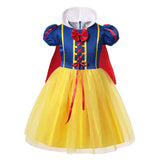 Kids Halloween Party Cosplay Snow White Costume Baby Girl Bow Tangled Ball Gown Clothing Children Wedding Princess Dress 2-12T - www.sixcolors.us