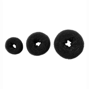S/M/L Children Donut Bun Maker Hair Bun Styling Tools Headwear Diy Magic Hair Ties For Girls Hot Fashion Kids Black Accessories