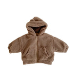 Autumn Winter Children’S Cotton-Padded Jacket Plus Velvet Hooded Jacket For Boys Girls Baby Kids Clothes Warm Casual Cardigan