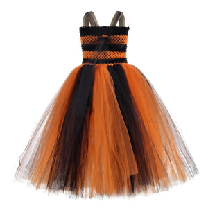 Orange Black Tiger Costumes for Girls Princess Dresses for Teenagers Kids Halloween Christmas Costumes Animal Children Clothes - www.sixcolors.us