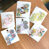 Good Quality Baby Girls Hair Clips Mini Cotton Print Flower Bows Kids Hairpins Cloth Barrettes Fashion Hair Accessories