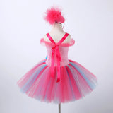 Trolls Poppy Princess Dress for Baby Girls Cosplay Halloween Costumes Kids Birthday Dresses Teenage Girl Clothes Fairy Outfit - www.sixcolors.us