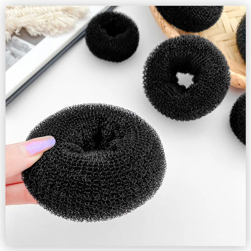 S/M/L Children Donut Bun Maker Hair Bun Styling Tools Headwear Diy Magic Hair Ties For Girls Hot Fashion Kids Black Accessories