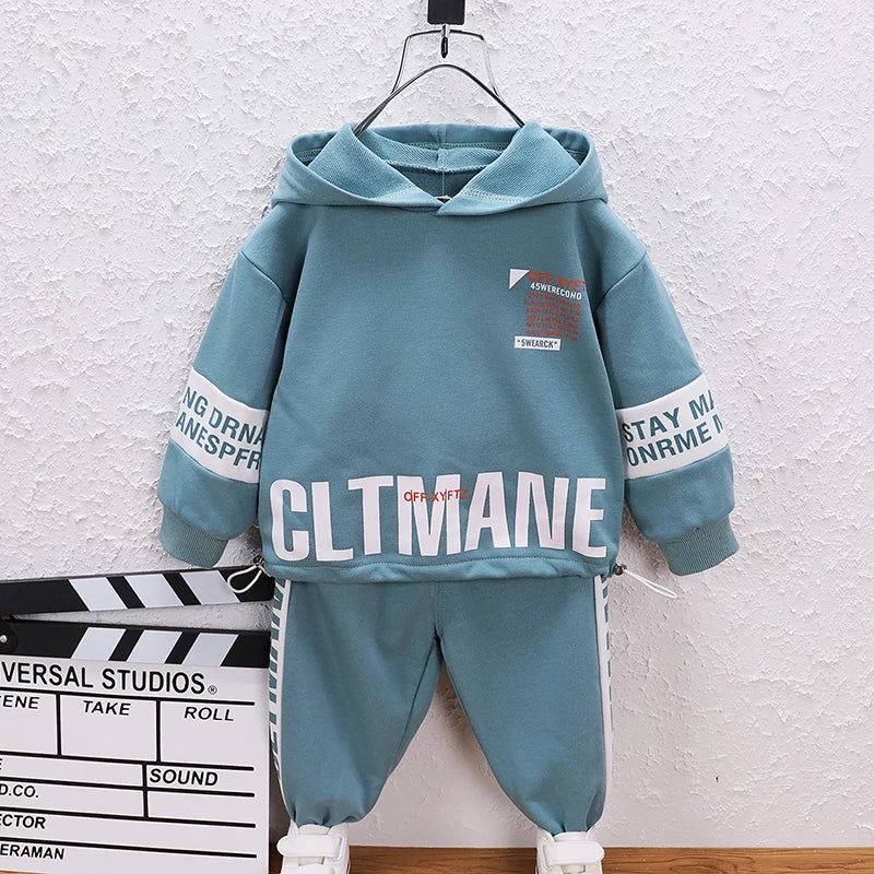1-5 Years Baby Toddler Clothes Suits New Fashion Kids Letter Print Hoodies And Pants Sets Autumn Fall Fashion Children&#39;s Clothes