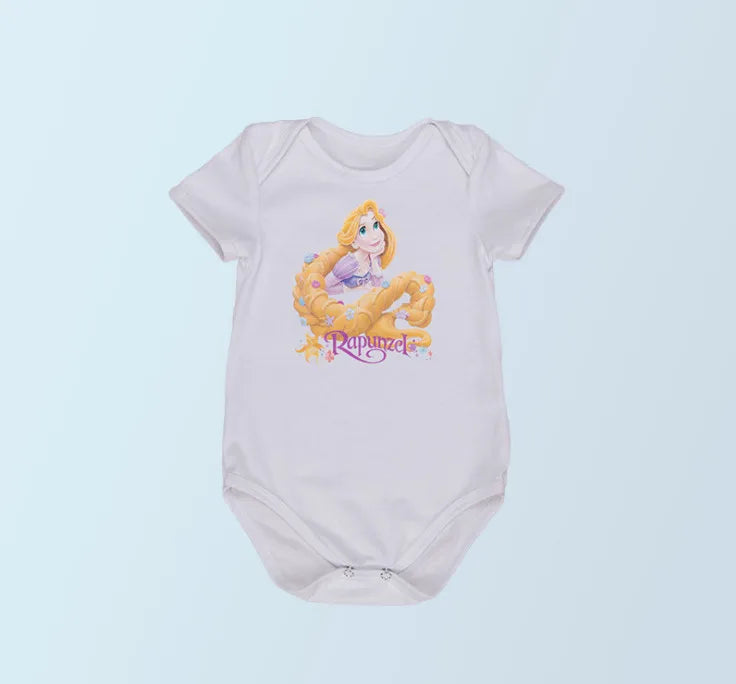 Newborn Baby Girls Cosplay Costumes Kids Elsa Princess Short Sleeve Jumpsuits Cartoon Girl Toddler Clothes 1st Birthday Gifts