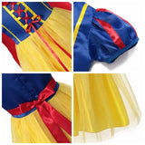 Kids Halloween Party Cosplay Snow White Costume Baby Girl Bow Tangled Ball Gown Clothing Children Wedding Princess Dress 2-12T - www.sixcolors.us