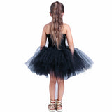 Cute Black Cat Tutu Dress Baby Girls Birthday Dresses Toddler Kids Halloween Costumes Children Animal Cosplay Outfit Solid Black - www.sixcolors.us
