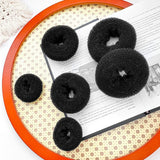 S/M/L Children Donut Bun Maker Hair Bun Styling Tools Headwear Diy Magic Hair Ties For Girls Hot Fashion Kids Black Accessories
