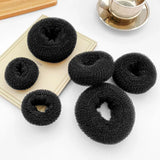 S/M/L Children Donut Bun Maker Hair Bun Styling Tools Headwear Diy Magic Hair Ties For Girls Hot Fashion Kids Black Accessories