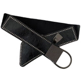 Fancy Stretch Women's Ins Outer Coat Wide Belt