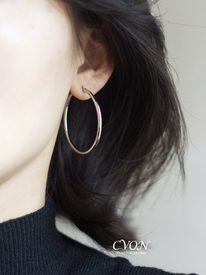 Cvon Female Fancy French 18K Gold and Silver Color Ear Ring