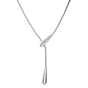 Cold Style Minimalist Women's Autumn and Winter Long Sweater Chain Water Drop