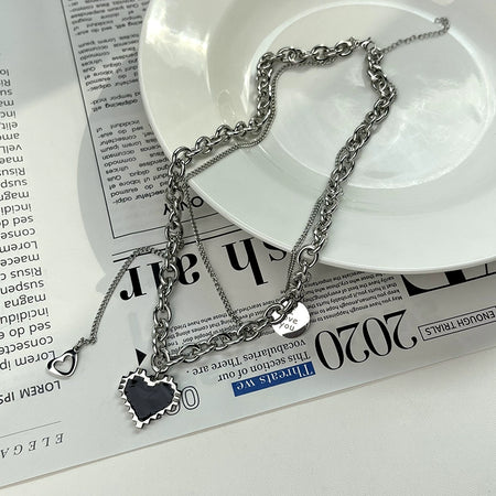 INS Twin Female Sweet Cool Style Stylish Hip Hop Necklace