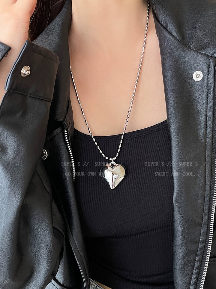 Oni Heart Female Long Pendant Sweatshirt Chain Sunflower