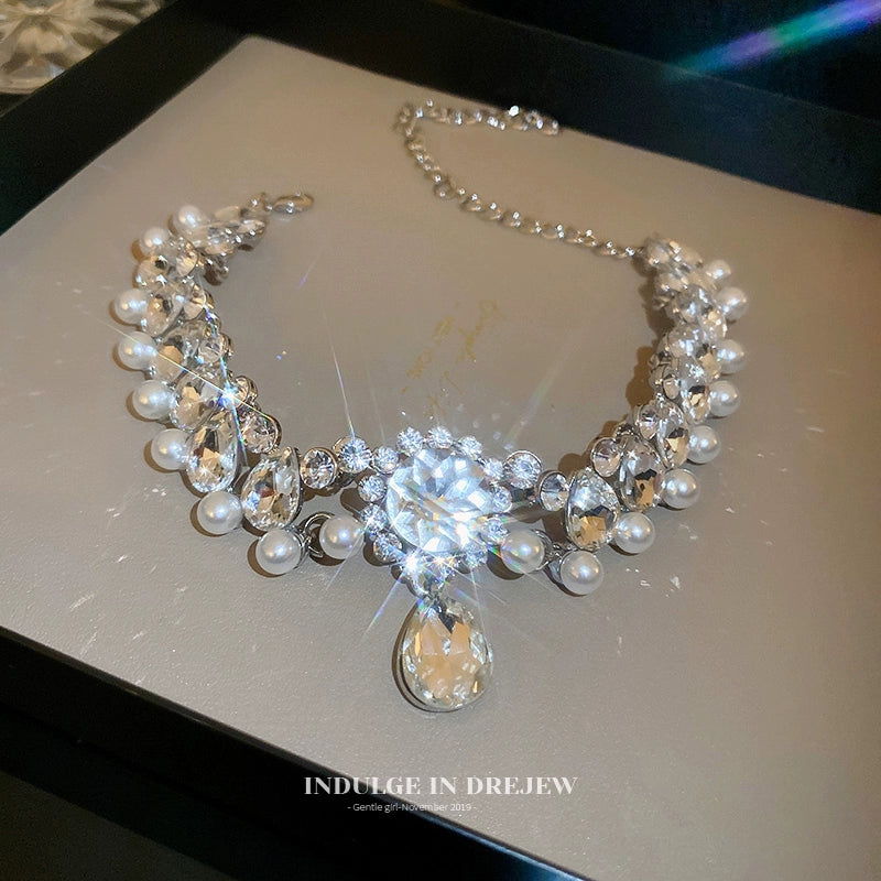 Accessible Luxury Women's Dress Sweater Chain Baroque Pearl
