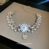 Accessible Luxury Women's Dress Sweater Chain Baroque Pearl