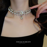 Accessible Luxury Women's Dress Sweater Chain Baroque Pearl