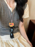 Cat Halterneck Women's Portable Anti-Lost Sunglasses Sweater Chain