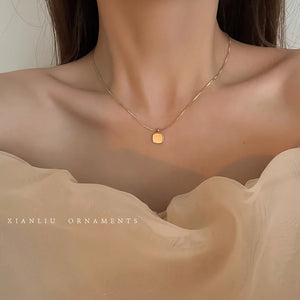 Niche Style Golden Women's Best Selling Accessible Luxury Clavicle Chain Shell