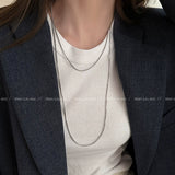 Long Twin Gold Elegant High-End Entry Lux Snake Bones Chain