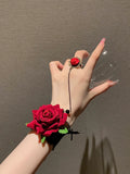 Gothic Lace Lolita Halloween Red Punk