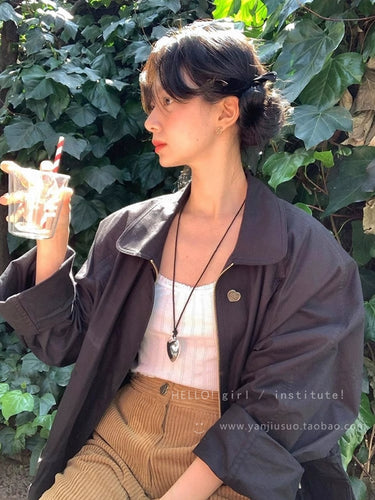 Heart Women's Minimalist Easiest for Match Long Sweater Pendant Necklace