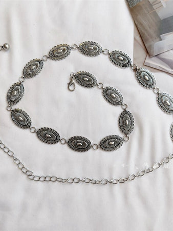 Silver Stylish Vintage Accessories Summer Waist Chain