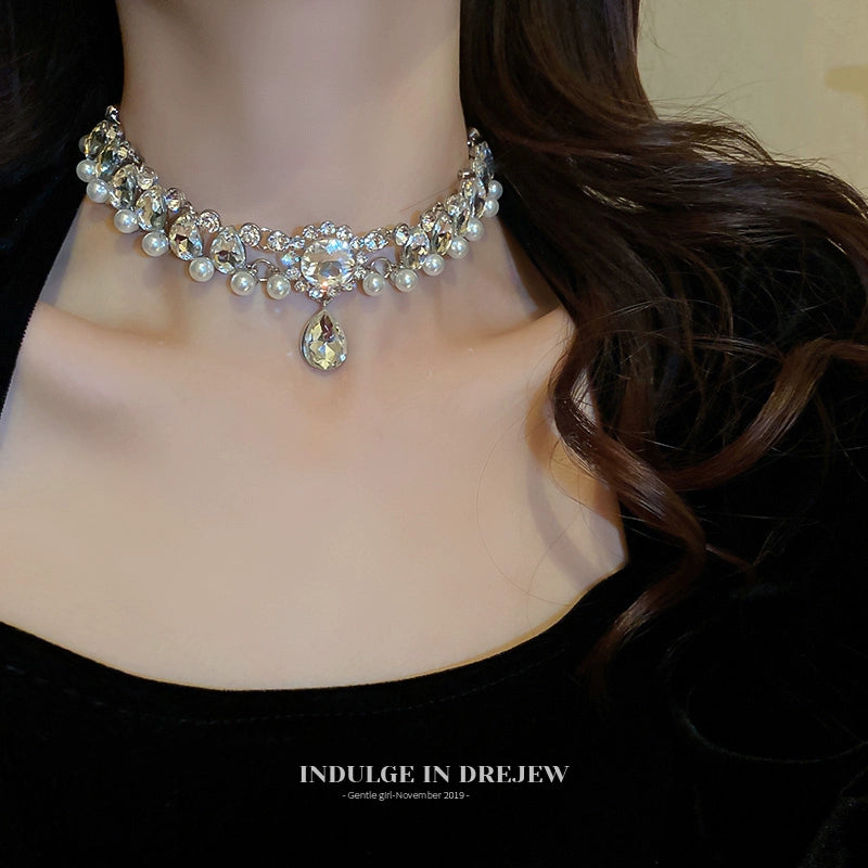 Accessible Luxury Women's Dress Sweater Chain Baroque Pearl