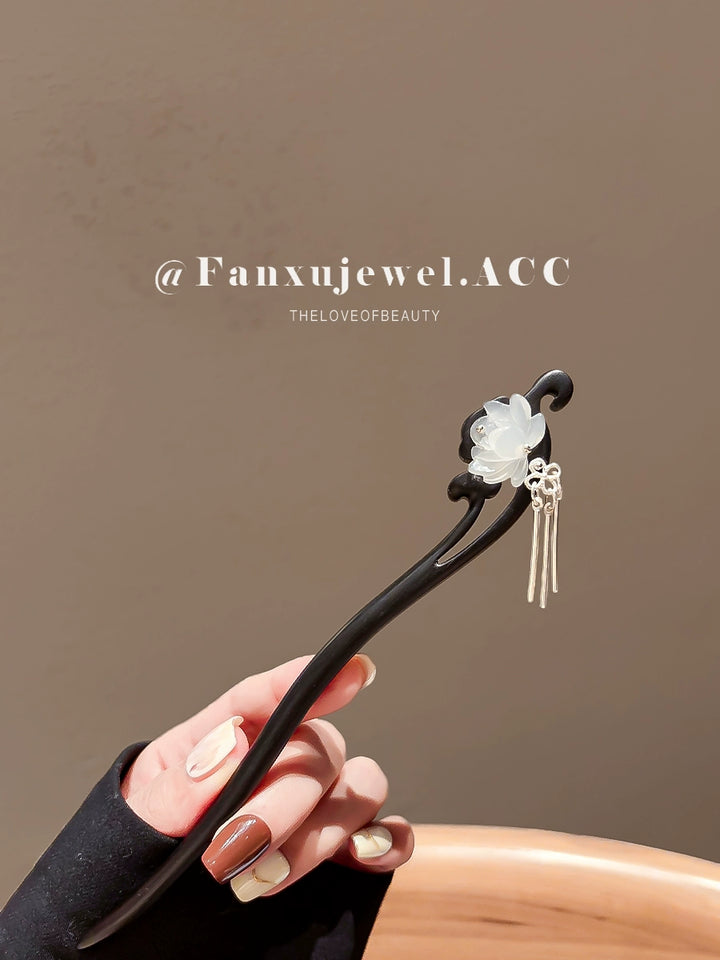 Chinese Ancient Style Ebony Chinese Style Hairpin Hairpin Daily Lotus