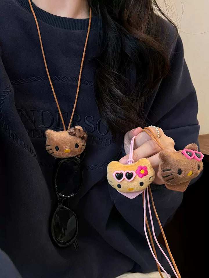 Cat Halterneck Women's Portable Anti-Lost Sunglasses Sweater Chain