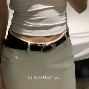 Crocodile Retro Women's Red Leather Minimalist Classy Belt