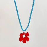 INS Korean Clavicle Chain Female Dopamine Little Red Flower