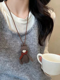 South Korea Concave Shape Cute Long Sweater Chain Cartoon