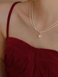 Classic Style Women's Sweet Double-Layer Stylish Pearl Necklace