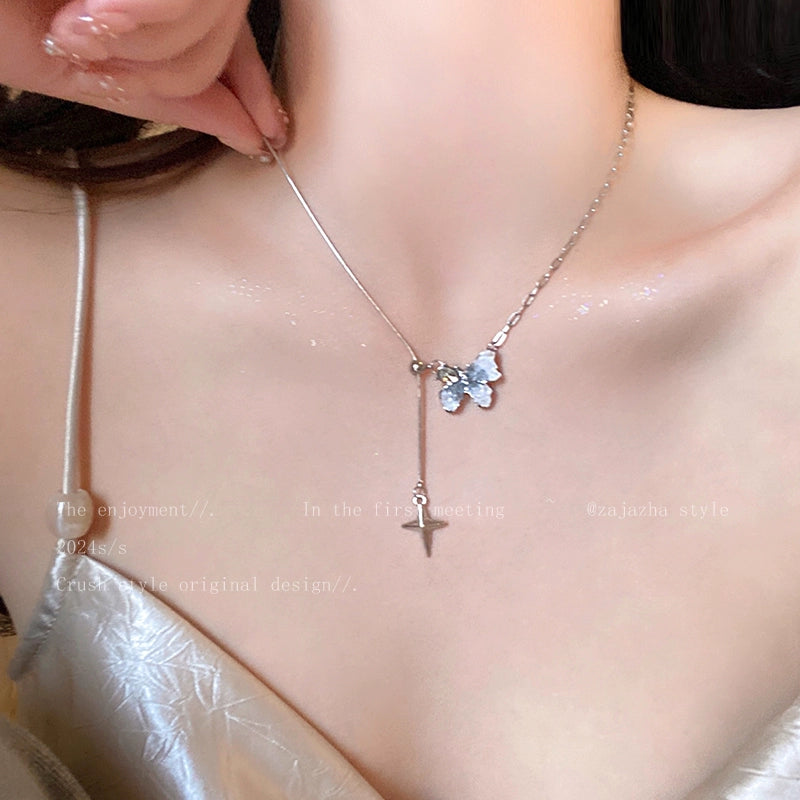 Niche Style Tassel Girls' Clavicle Chain Sweet Cool Sexy Pearl
