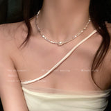Niche Style Small Pieces of Silver Women's Summer Best Selling Clavicle Chain Pearl